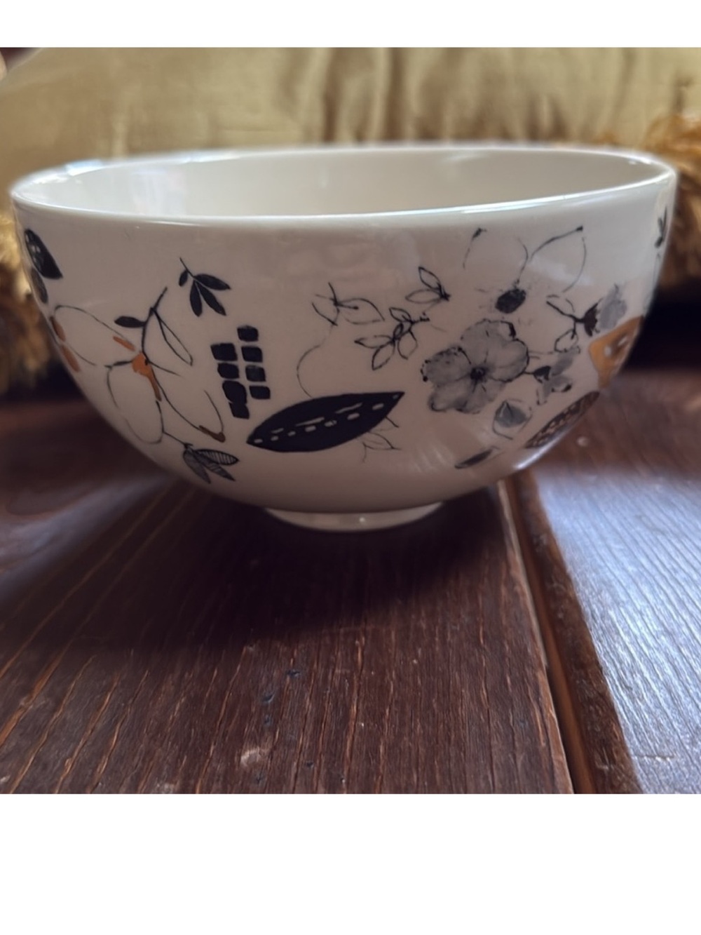 Anthropologie Lauren Wan Floral Vine Bowl